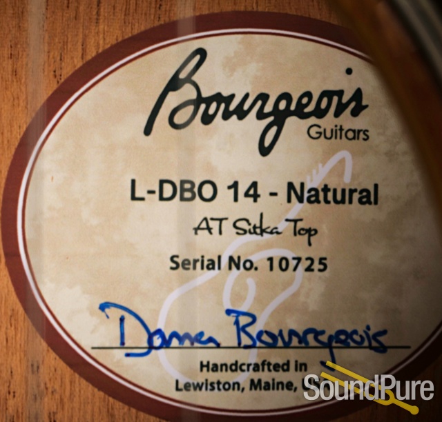 Bourgeois L-DBO 14 Natural Acoustic Guitar #10725 — image 7