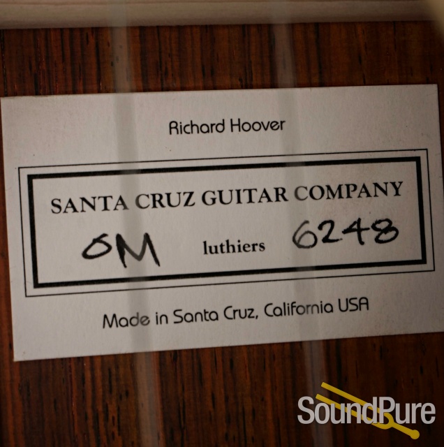 Santa Cruz OM PW Cocobolo Acoustic Guitar #6248 — image 7