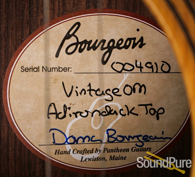 Bourgeois Vintage OM Adirondack/EIR Acoustic #4910 - Used — image 7