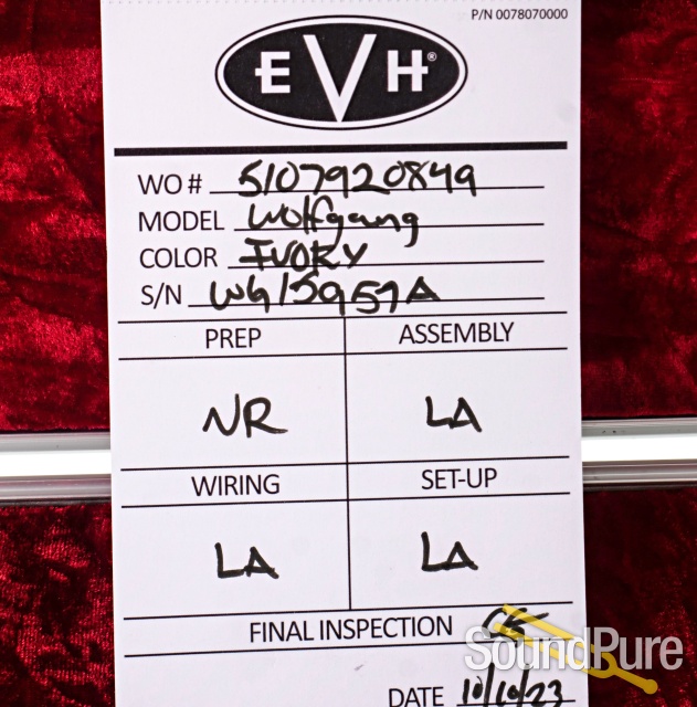 2023 EVH USA Wolfgang Ivory Guitar #WG15957A - Used — image 5