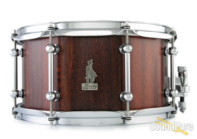 Brady 7x13 Jarrah Block Snare Drum Satin Finish — image 1