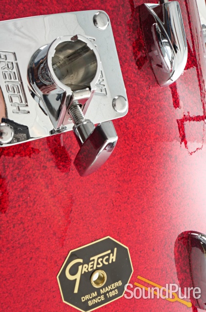 Gretsch USA Custom Red Sparkle Drum Kit 5pc - Used — image 4