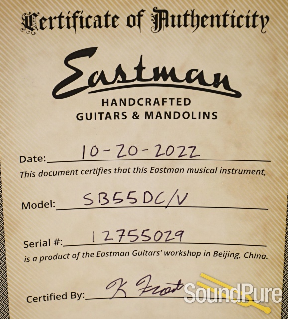 Eastman SB55DC/V Electric Guitar #12755029 - Used — image 5