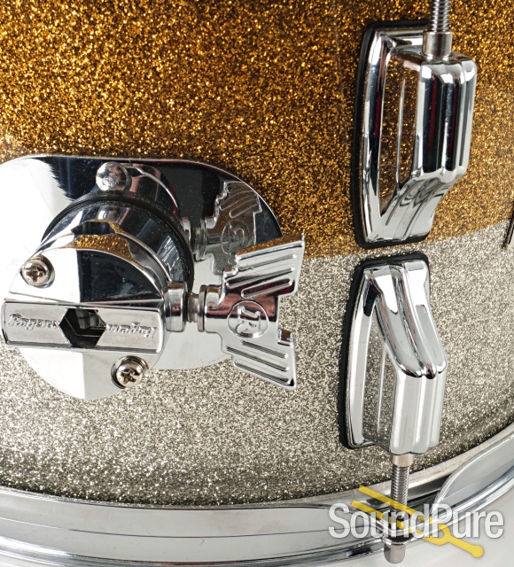 Rogers Powertone LE Drum Set Gold/Silver - Used — image 6