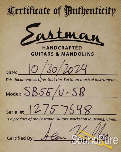 Eastman SB55/v-SB Sunburst Varnish Electric Guitar #12757648 — image 5