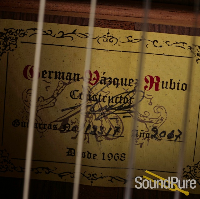 German Vásquez Rubio Estudio Guitar #112317 - Used — image 7