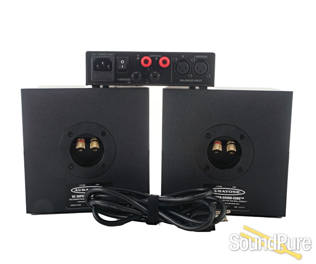 Auratone 5C Passive Cubes Pair, Black w/ Drawmer Amp - Used — image 3