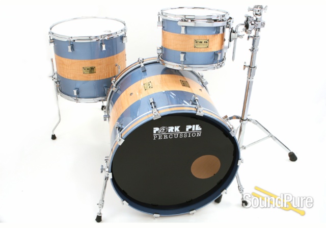 Pork Pie 3pc Maple Shell Pack Pocaro Blue / Curly Maple