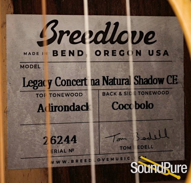 Breedlove Legacy Concertina Cocobolo Acoustic #26224 - Used — image 5