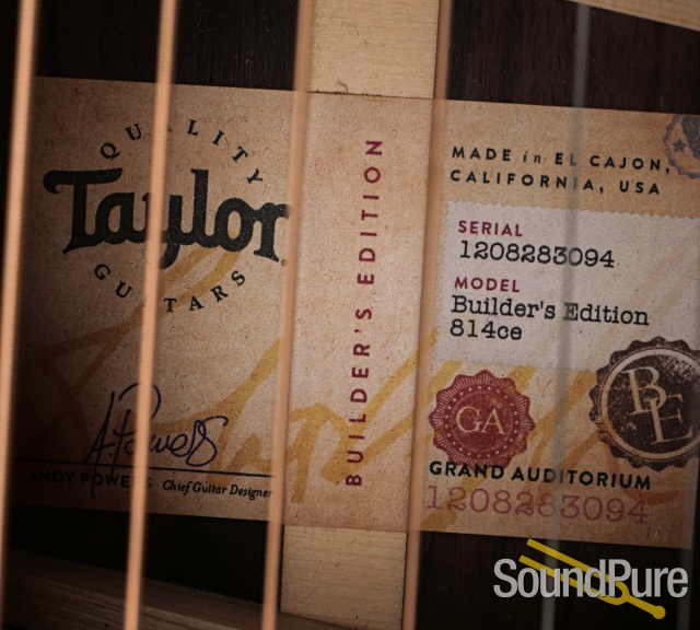 Taylor Builder's Edition 814ce Guitar #1208283094 - Used — image 3