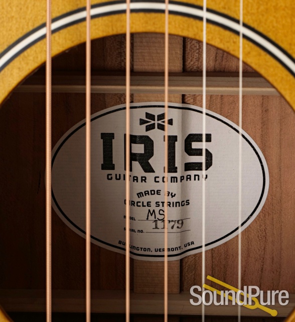 Iris MS-00 Natural Adirondack/Cherry Acoustic Guitar #1179 — image 7