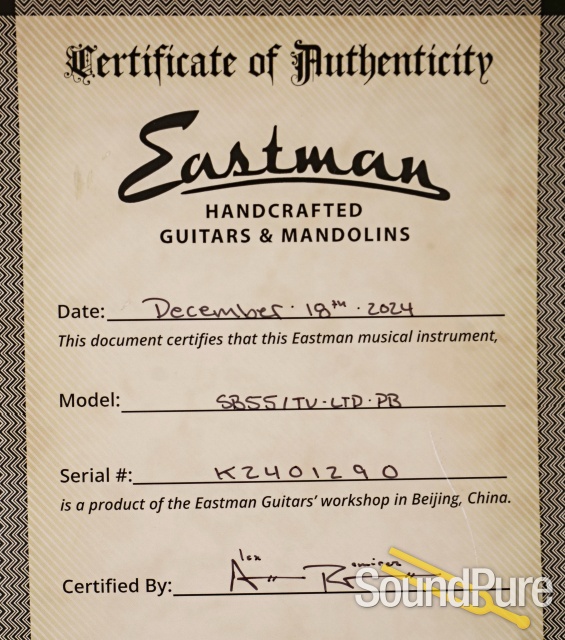 Eastman SB55/TV Pomona Blonde Electric Guitar #K2401290 — image 5