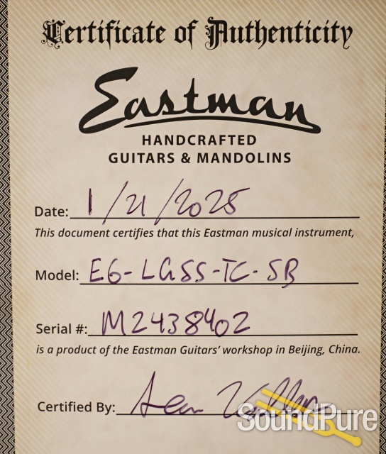 Eastman E6-LGSS-TC-SB Acoustic Guitar #M2438402 — image 4