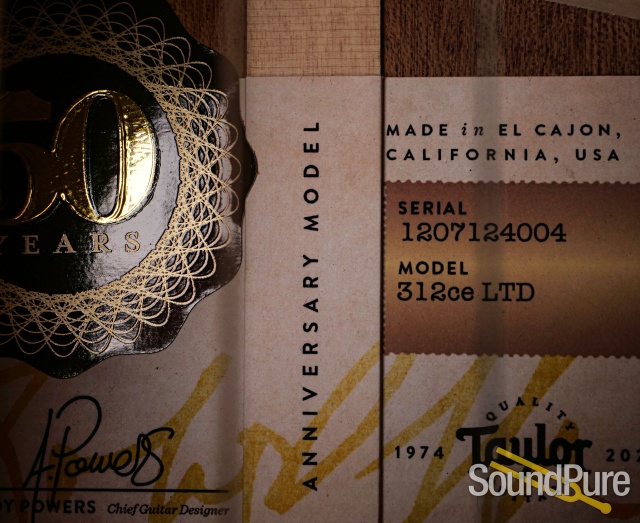 Taylor 312ce 50th Ann. Acoustic Guitar - Used — image 8