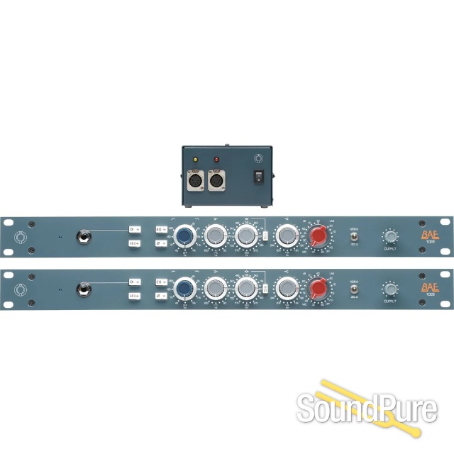 BAE 1028 Single Channel Mic Preamp Pair with Power Supply