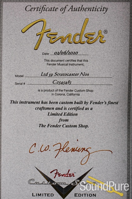 Fender Custom Shop Strat LTD '59 NOS Guitar #CZ545483 - Used — image 5