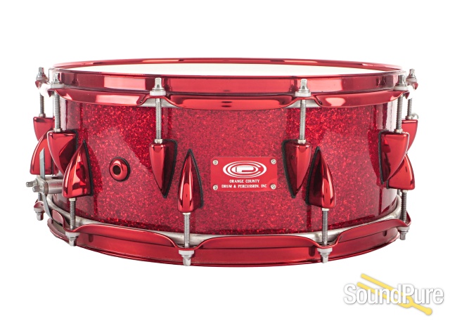 1-OCDP Red Sparkle Adrian Young Snare Drum- Used — image 1