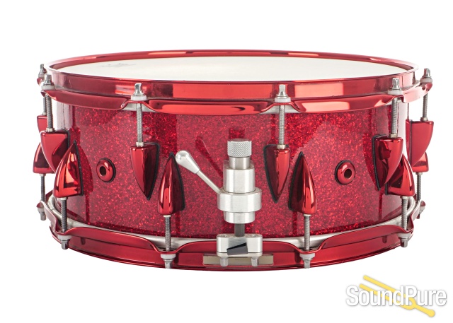 1-OCDP Red Sparkle Adrian Young Snare Drum- Used — image 4