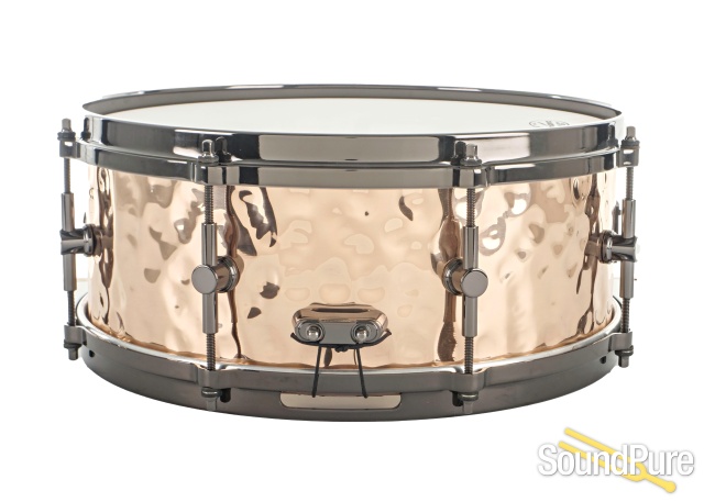 Canopus 5.5 x 14 Hammered Bronze Snare Drum - Used — image 2