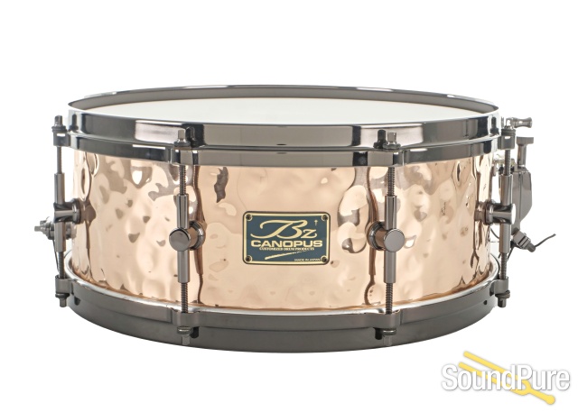 Canopus 5.5 x 14 Hammered Bronze Snare Drum - Used — image 1