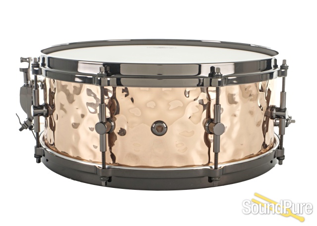Canopus 5.5 x 14 Hammered Bronze Snare Drum - Used — image 5