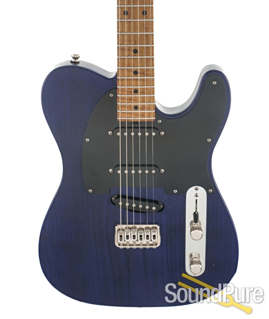 Tuttle Custom Classic T Trans Blue Satin Guitar #737 - Used — image 1