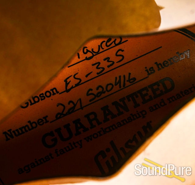Gibson ES-335 Figured Iced Tea Guitar #201520416 - Used — image 8