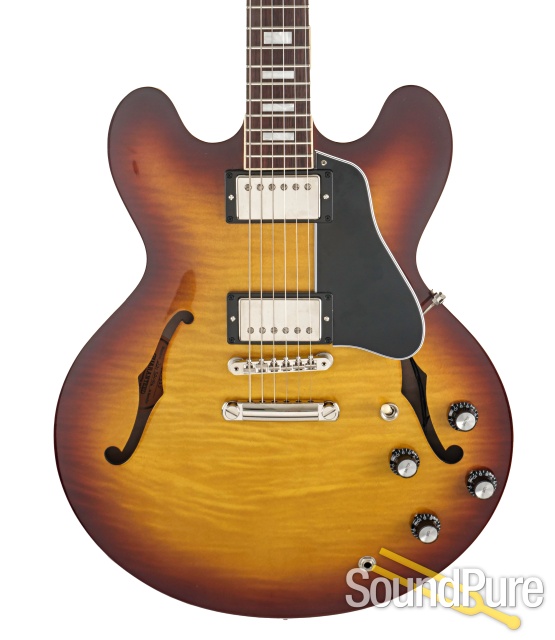 Gibson ES-335 Figured Iced Tea Guitar #201520416 - Used — image 1