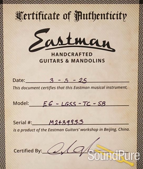 Eastman E6-LGSS-TC-SB Acoustic Guitar #M2439333 — image 5