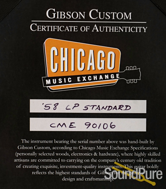 Gibson CS LP CME Spec '58 Lemon Burst Guitar #90106 - Used — image 7
