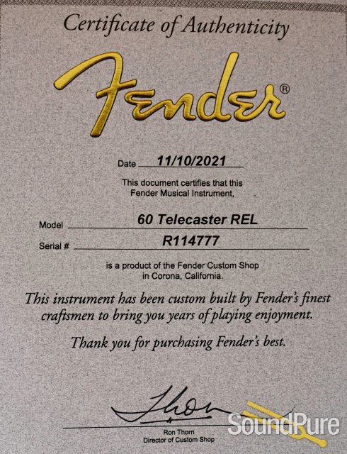 Fender CS 1960 Reissue Telecaster Guitar #R114777 - Used — image 5