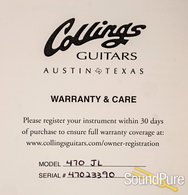 Collings 470 JL Antique Sunburst Guitar #47023390 - Used — image 5