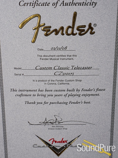 Fender CS Custom Classic Tele Guitar #CZ510173 - Used — image 5
