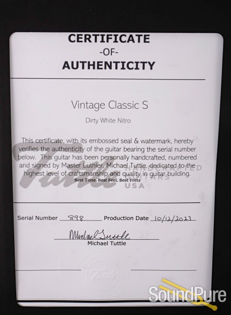 Tuttle Vintage Classic S Electric Guitar #898 - Used — image 6