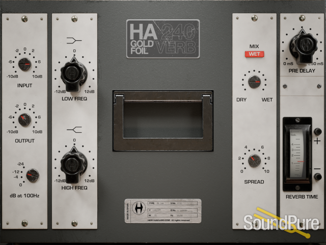 Heritage Audio HA 240 Gold Foil Verb Plugin — image 1