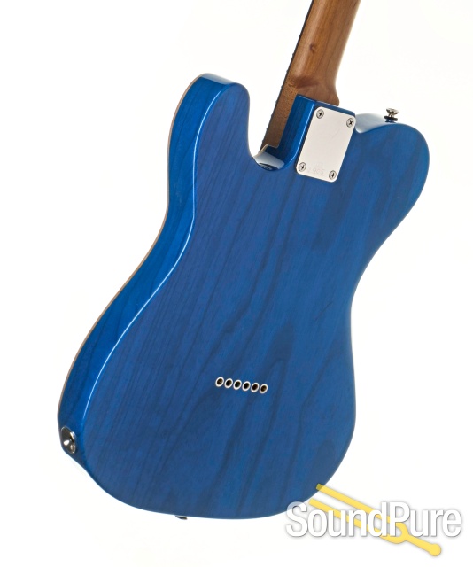 Tuttle Tuned T Trans Blue Ash/Maple Electric Guitar #905 — image 3