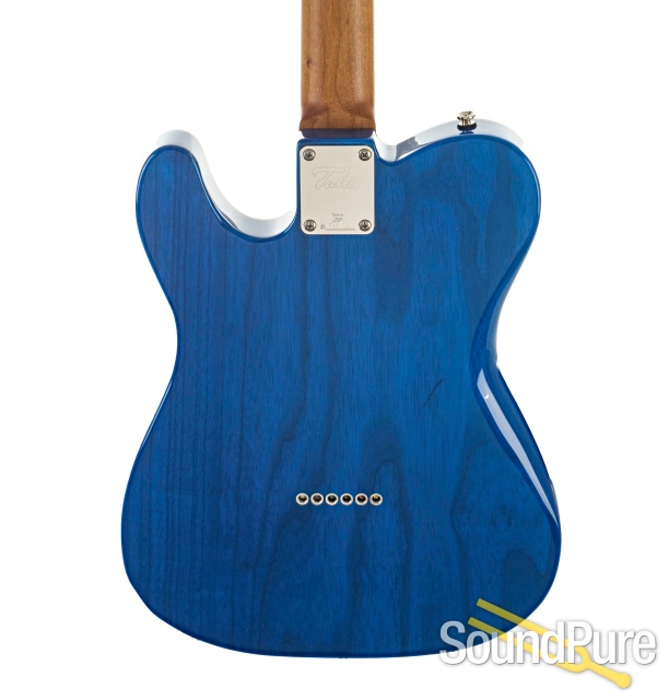 Tuttle Tuned T Trans Blue Ash/Maple Electric Guitar #905 — image 4