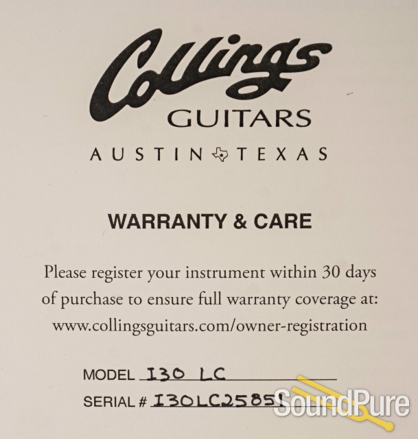 Collings I-30 LC Tobacco Sunburst Electric Guitar #25859 — image 4