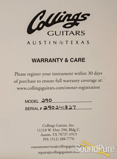 Collings 290 Olive Drab Guitar #290241827 - Used — image 5