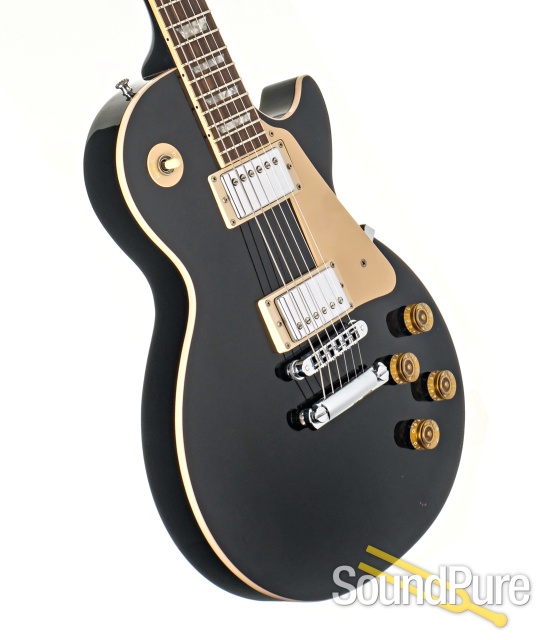 Gibson Les Paul Standard Black Guitar #01381338 - Used — image 2