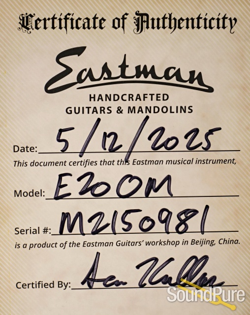 Eastman E20OM Adirondack/Rosewood Acoustic #M2150981 — image 5