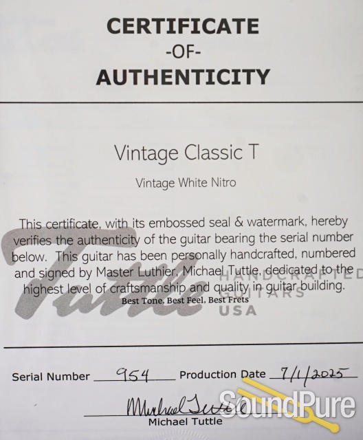 Tuttle Vintage Classic T Vintage White Nitro #954 — image 5