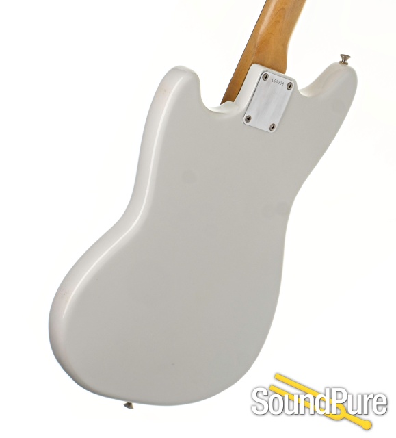 1965 Fender Mustang White Refinish Guitar #L90338 - Used — image 3