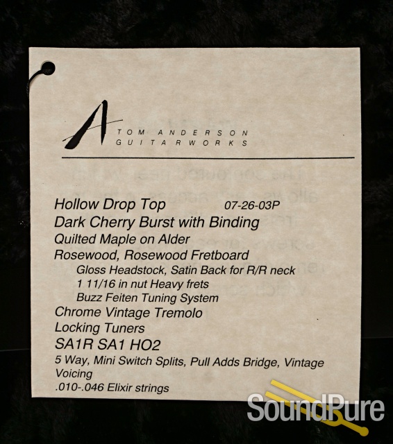Anderson Hollow Drop Top Guitar #07-26-03P - Used — image 5