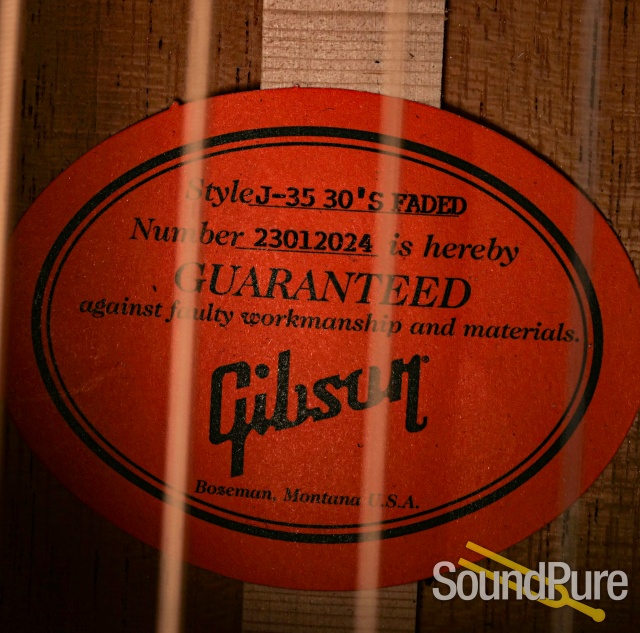 2023 Gibson J-35 30's Faded Guitar #23012024 - Used — image 5