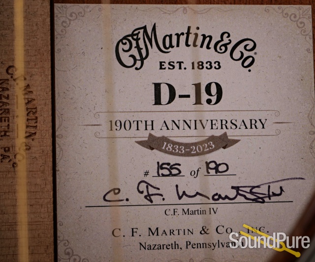Martin D-19 190th Anniversary Guitar #155 of 190 - Used — image 5