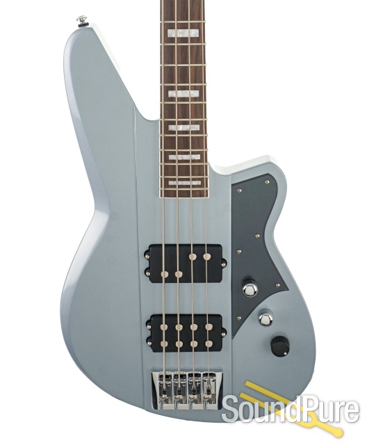 Reverend Thundergun Metallic Silver Freeze Bass Guitar #6233 — image 1
