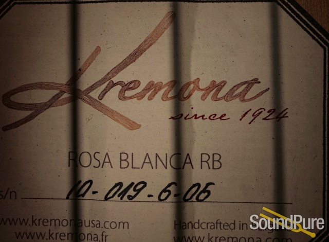 Kremona Rosa Blanca Nylon Guitar #10-019-6-06 - Used — image 8