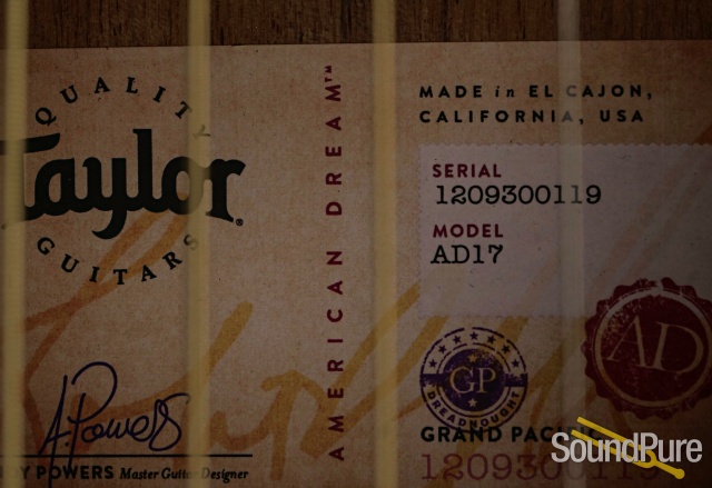 Taylor AD17 Guitar #1209300119 - Used — image 3