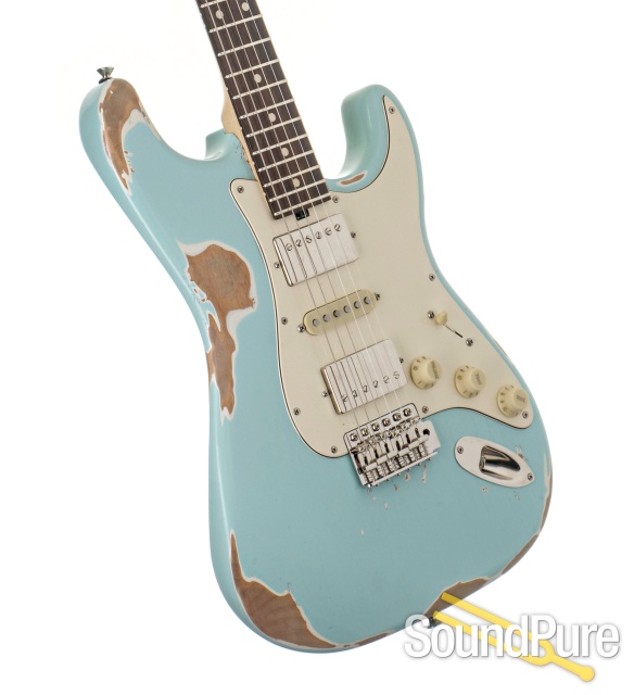 Tuttle Custom Classic S Daphne Blue Nitro Guitar #947 — image 2